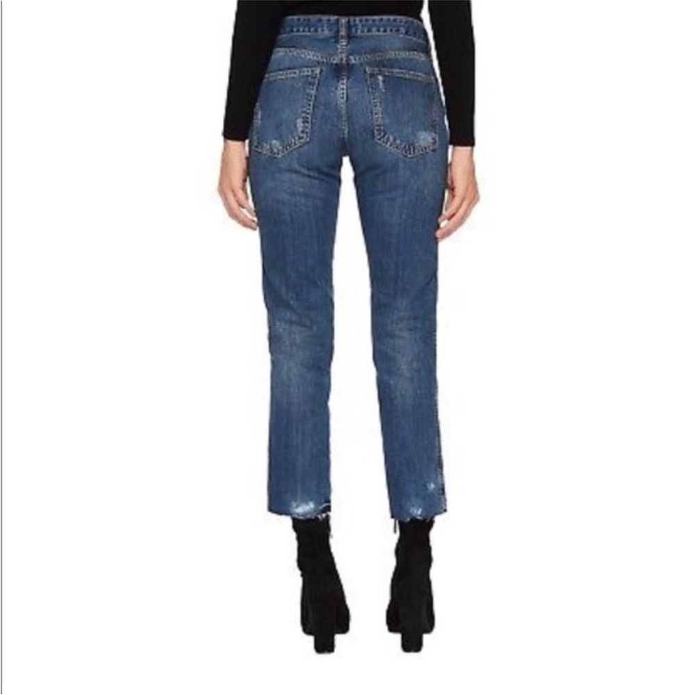 Free People We the Free Distressed Raw Hem Slim Boyfriend Jean